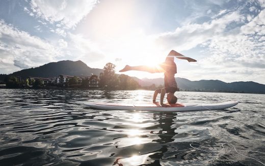 SUP-Yoga auf dem Tegernsee: Ein genialer Trendsport