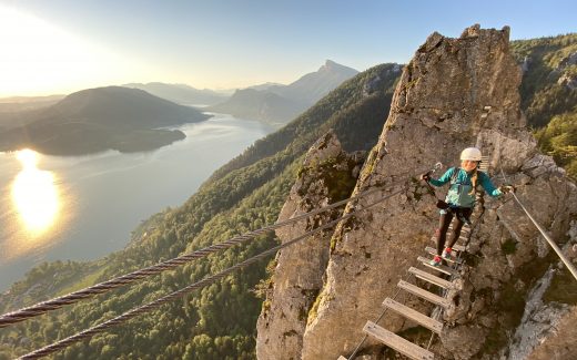Klettersteig an der Drachenwand: Hoch über dem Mondsee