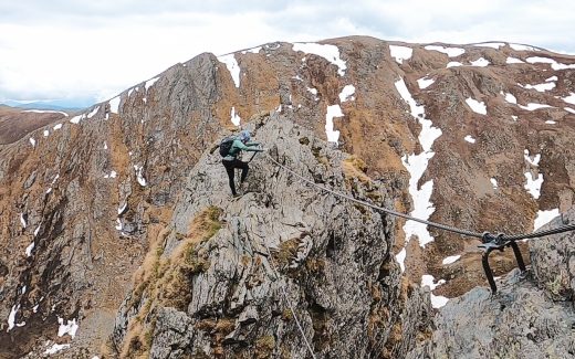 Klettersteig auf den Falkert in Kärnten: Luftige Kraxelei