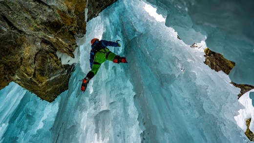 Eisklettern im Pitztal: Das erste Mal in der Eiswand